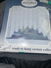 Ready To Hang Net Curtains New 54 Drop Fit Windows 7-10 Feet