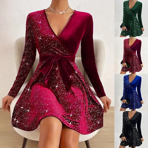 Women velvet wrap mini - women,