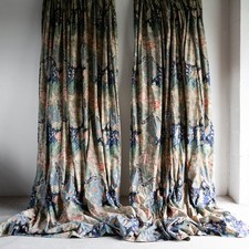 Pair Of Vintage Liberty Of London 'Cimarosa' Country House Curtains, Full Length
