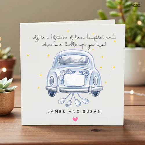 Personalized wedding card with - personalized,