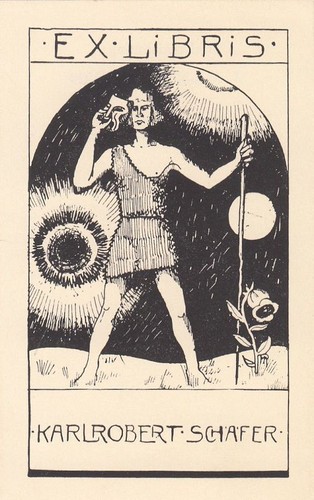 Exlibris bookplate klischee - exlibris,