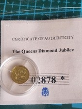  1953 Portrait Of Queen Elizabeth 585 Gold Coin 0.5g 14ct Gold.