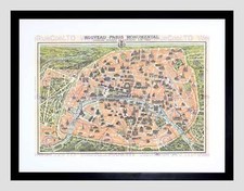 MAP ILLUSTRATED ANTIQUE