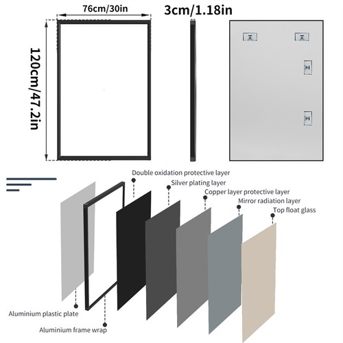 Large rectangular wall - xl,
