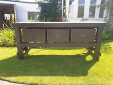Very Large Vintage Industrial Solid Wooden Workbench ( £699 Delivery Included )