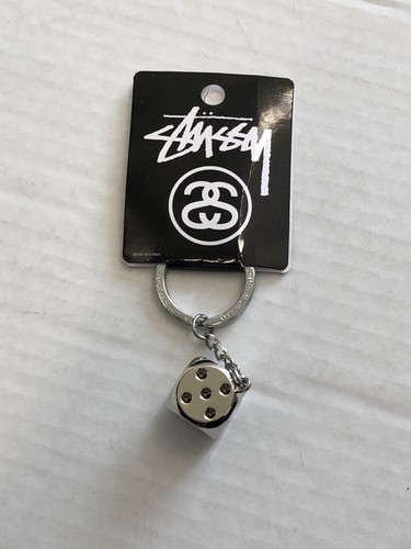 Stussy dice keychain silver - keychain,