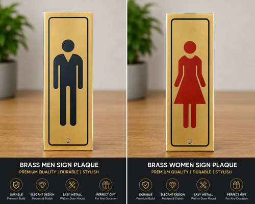 Toilet door sign plaque - sign,