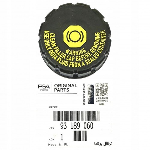 Brake fluid reservoir cap - brake,