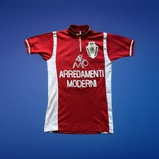 Kids Cycling Jersey Vintage Size Age 8 Red Italian Chain Stitching Lama