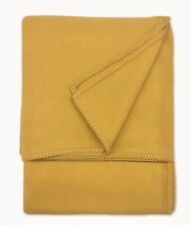 EDA Milano Yellow 100% Merino Wool Luxury Throw 260x140cm Enzo degli Angiuoni