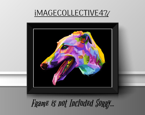 Greyhound dog pet - a4, print
