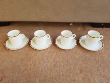 4 x Wedgwood (Royal Tuscan) Metalised Coffee/Espresso Cups & Saucers