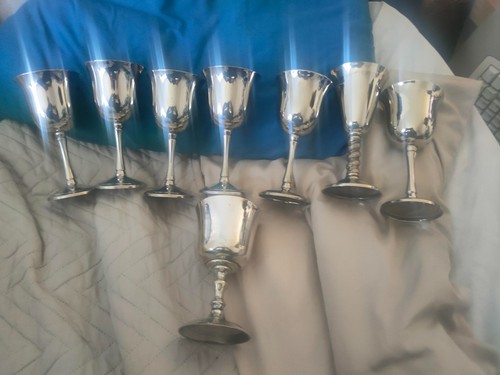 Silver plated goblets - 8,