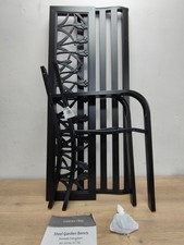 Garden Vida Steel Garden Bench, Rose Design 3 Seater Outdoor Furniture Seating