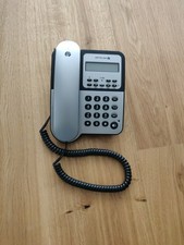 Opticom 7 Corded Telephone Silver & Black LCD Display with Answering Machine