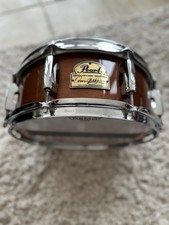* PRICE REDUCED  Pearl Omar Hakim Sig Snare Drum 6ply African Mahogany Shell 