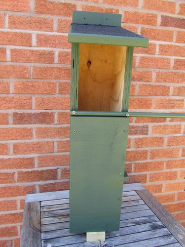 Tawny owl nest box made - box,, from