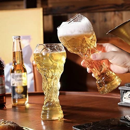World cup trophy beer glass - world,
