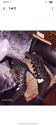 Women black strappy lace - women’s,