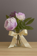 Faux Peony & Foliage