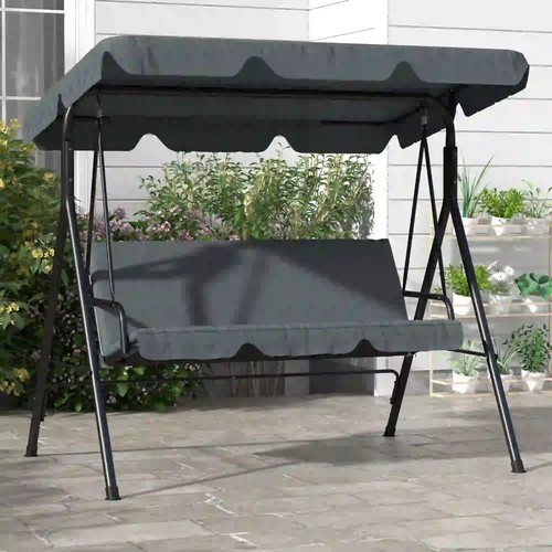 Grey seater garden swing - grey,