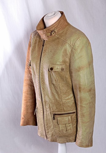 Vintage leather jacket - jacket, green
