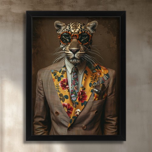 Leopard wall art big cat - wall,