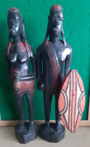 Hand carved wooden african - carved,