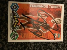 Signed Fernando Torres Liverpool Football Match Attax Card