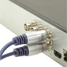 Pure OFC Twin RCA Phono Male Plugs to Plugs Stereo Audio Cable Gold 1m/2m/3m/5m