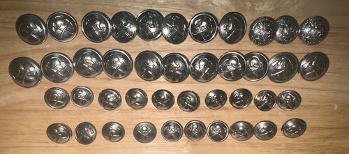 Vintage fire brigade buttons - vintage,