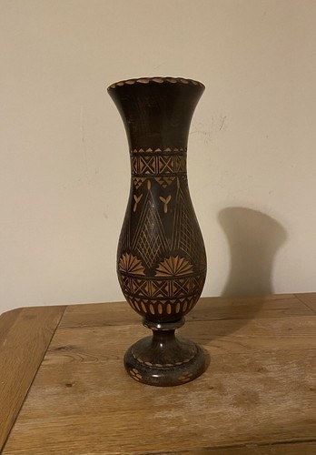 Vintage hand carved and turned - carved,
