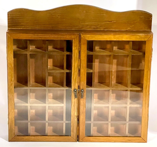 Vintage wood curio cabinet - curio, 36