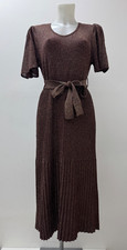 Ladies Knitted Dress In Brown