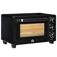 HOMCOM 21L Electric Mini Oven with Adjustable Timer, Black  , Refurbished