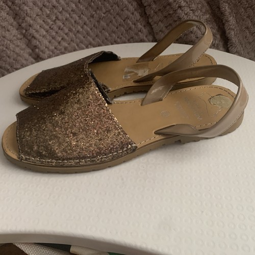 Bronze sparkle slip sandals - sparkle,