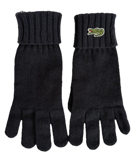Lacoste wool knit gloves - lacoste, navy