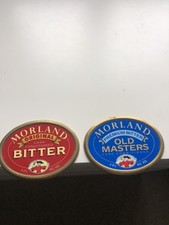 VINTAGE HEAVY MORLAND BREWERY ABINGDON BITTER BRASS RED  Old Masters Blue PUMP 