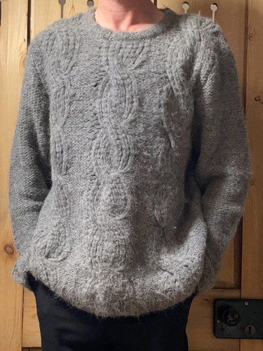 Chunky knit grey cos jumper - knit,