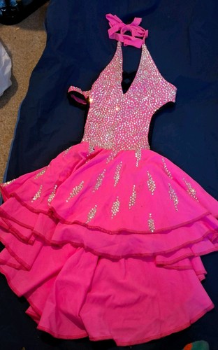 Pink embellished dance costume - dance,