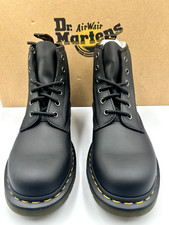 DR MARTENS BLACK  101 SOFT NAPPA LEATHER  LACE UP ANKLE BOOTS SIZE UK 7  EU 41