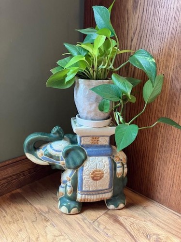 Vintage asian ceramic elephant - vintage,