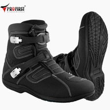 Men Motorcycle Leather Boots