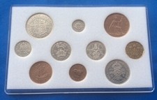 1938 SET OF KING GEORGE VI COINS  87TH BIRTHDAY GIFT IN CLEAR DISPLAY CASE