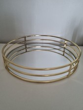 Petit Point Mirrored Dressing Table Tray Vintage