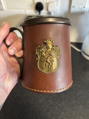 Vintage leather real hide - vintage, cup