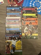 West Ham United FC hammer Official Programmes 1977 - 1987