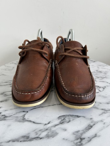 Mens leather boat shoes - leather, marks