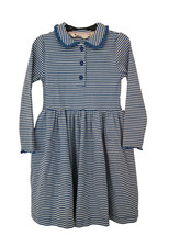 Boden Girls Dress Fit and Flare Ribbed Blue Striped autumn Winter  2-14yrs NEW