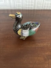 Lovely Vintage Cloisonné Duck Figure
